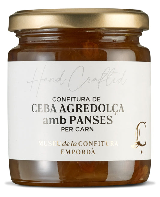 Confitura de ceba agredolça amb panses 300gr